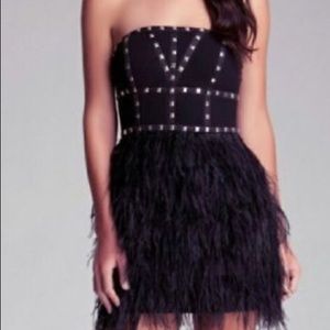 BEBE COCKTAIL STRAPLESS DRESS